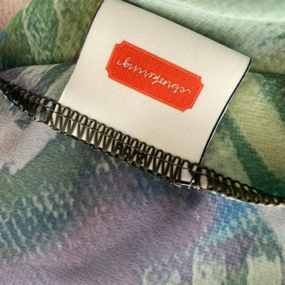 C. Brooke Ring Palm Print Draped Kimono M/L - Picture 6 of 9